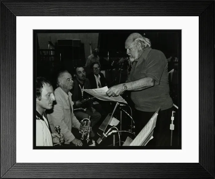 Framed Print : Jazz at the BBCs recording studios, London, 22 April 1982. Artist: Denis Williams Framed Print : Jazz at the BBCs recording studios, London, 22 April 1982. Artist: Denis Williams