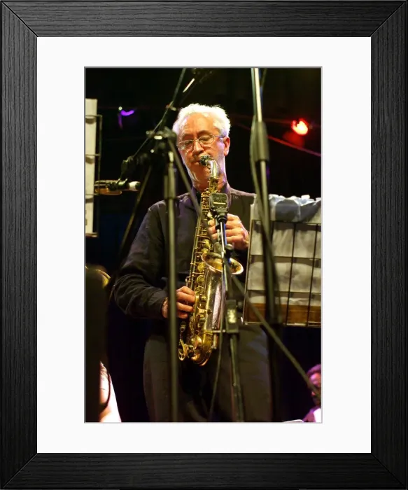 Framed Print : Chris Briscoe, Brecon Jazz Festival, Powys, Wales. Artist: Brian O Connor Framed Print : Chris Briscoe, Brecon Jazz Festival, Powys, Wales. Artist: Brian O Connor