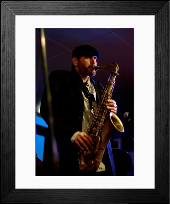 Framed Print : Steve Grossman, Jazz Hastings, Hastings, East Sussex. Artist: Brian O Connor Framed Print : Steve Grossman, Jazz Hastings, Hastings, East Sussex. Artist: Brian O Connor