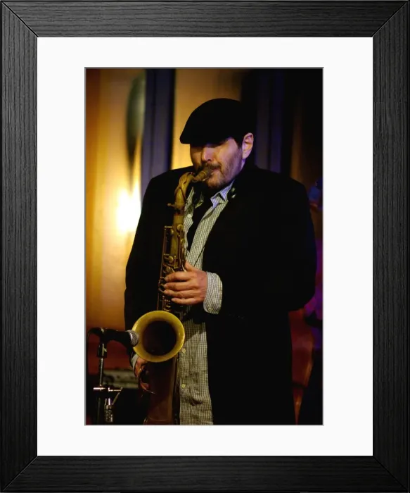 Framed Print : Steve Grossman, Jazz Hastings, Hastings, East Sussex. Artist: Brian O Connor Framed Print : Steve Grossman, Jazz Hastings, Hastings, East Sussex. Artist: Brian O Connor