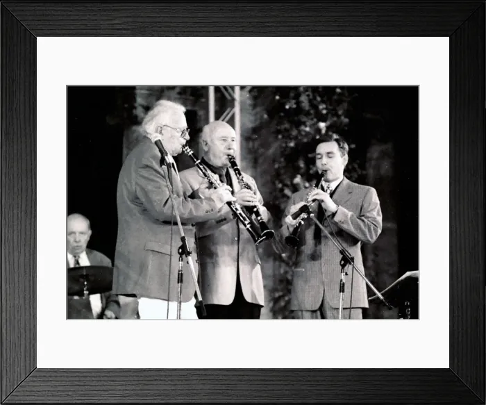 Framed Print : Jimmy Hastings, Humphrey Lyttelton and Jim Tomlinson, Hever Castle, Kent. Artist Framed Print : Jimmy Hastings, Humphrey Lyttelton and Jim Tomlinson, Hever Castle, Kent. Artist