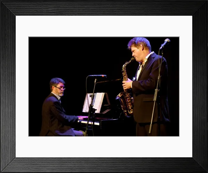 Framed Print : Derek Nash and Dave Newton, Studio Jazz, The Hawth Theatre, Crawley, West Sussex, 2012 Framed Print : Derek Nash and Dave Newton, Studio Jazz, The Hawth Theatre, Crawley, West Sussex, 2012