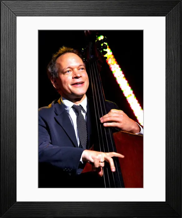 Framed Print : Alec Dankworth, Brecon Jazz Festival, Powys, Wales. Artist: Brian O Connor Framed Print : Alec Dankworth, Brecon Jazz Festival, Powys, Wales. Artist: Brian O Connor