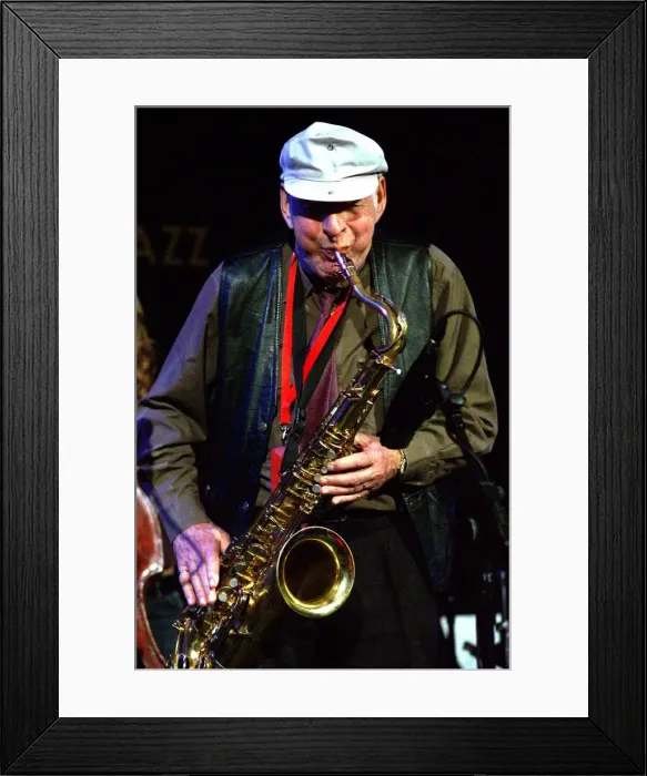 Framed Print : Don Rendell, Braithwaite Hall, Croydon, London, 2007. Artist: Brian O Connor Framed Print : Don Rendell, Braithwaite Hall, Croydon, London, 2007. Artist: Brian O Connor