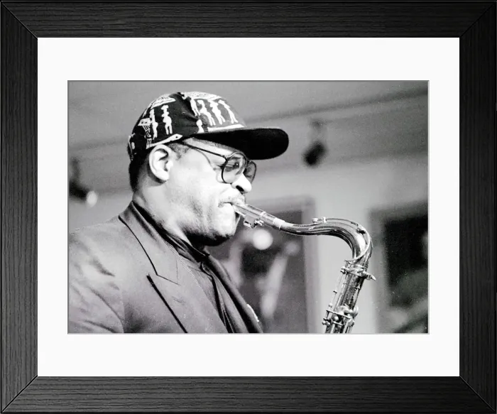 Framed Print : John Stubberfield, Tenor Clef, London, 1993. Artist: Brian O Connor Framed Print : John Stubberfield, Tenor Clef, London, 1993. Artist: Brian O Connor