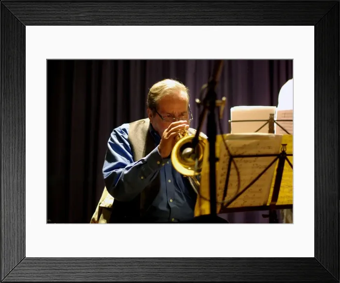 Framed Print : Kenny Wheeler, Watermill Jazz, Dorking, Surrey, 2009. Artist: Brian O Connor Framed Print : Kenny Wheeler, Watermill Jazz, Dorking, Surrey, 2009. Artist: Brian O Connor