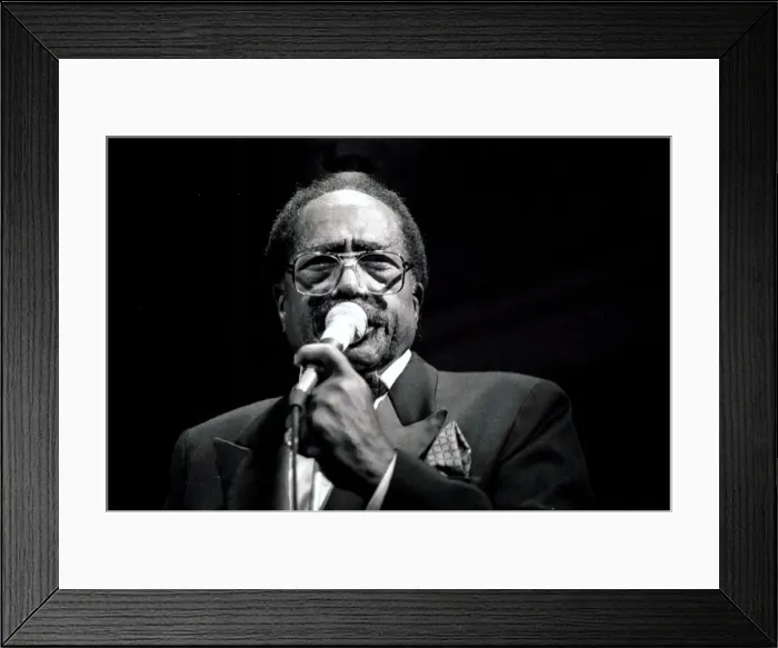 Framed Print : Jimmy Witherspoon, Jazz Cafe, London, 1992. Artist: Brian O Connor Framed Print : Jimmy Witherspoon, Jazz Cafe, London, 1992. Artist: Brian O Connor