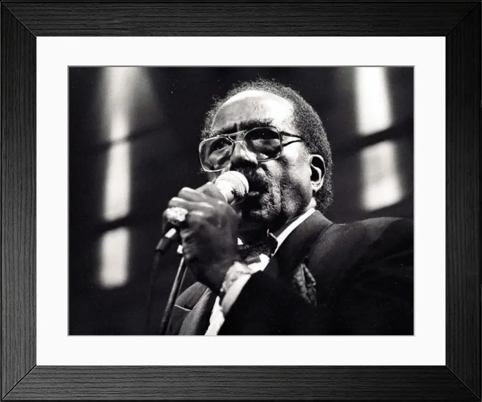 Framed Print : Jimmy Witherspoon, Jazz Cafe, London, 1992. Artist: Brian O Connor Framed Print : Jimmy Witherspoon, Jazz Cafe, London, 1992. Artist: Brian O Connor