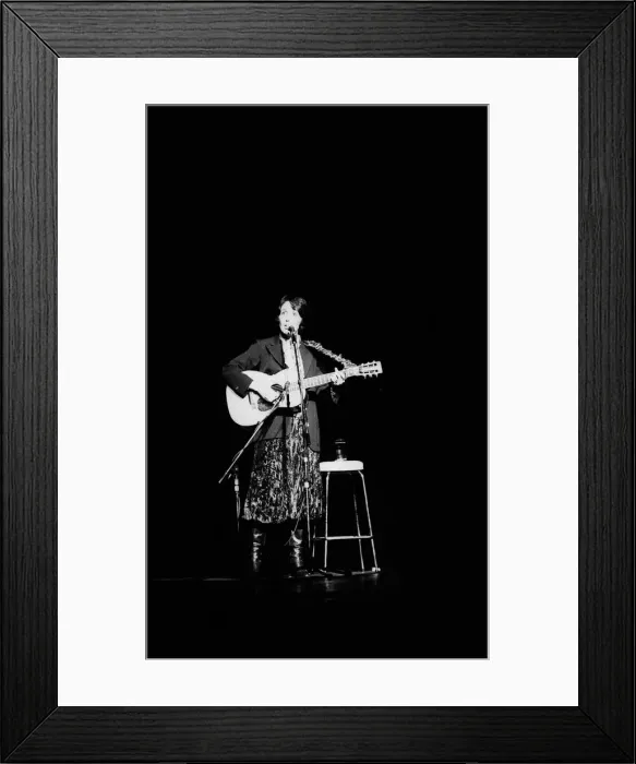 Framed Print : Joan Baez, Odeon Hammersmith, 1977. Artist: Brian O Connor Framed Print : Joan Baez, Odeon Hammersmith, 1977. Artist: Brian O Connor