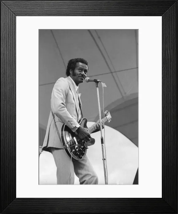 Framed Print : Chuck Berry, Capital Jazz, Alexandra Palace, London, 1979. Artist: Brian O Connor Framed Print : Chuck Berry, Capital Jazz, Alexandra Palace, London, 1979. Artist: Brian O Connor