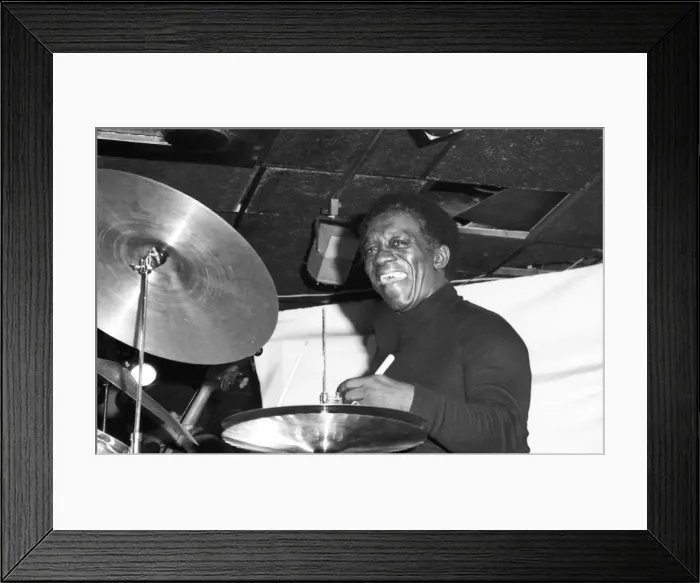 Framed Print : Art Blakey, Ronnie Scotts, London, 1973. Artist: Brian O Connor Framed Print : Art Blakey, Ronnie Scotts, London, 1973. Artist: Brian O Connor