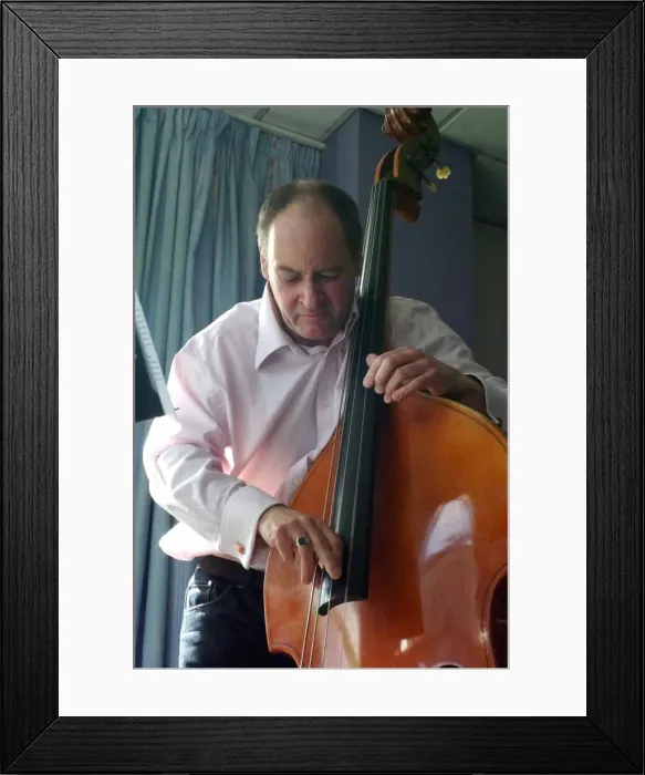 Framed Print : Mario Castronari, bassist and composer, Hawth Theatre, Crawley, West Sussex, 2010 Framed Print : Mario Castronari, bassist and composer, Hawth Theatre, Crawley, West Sussex, 2010