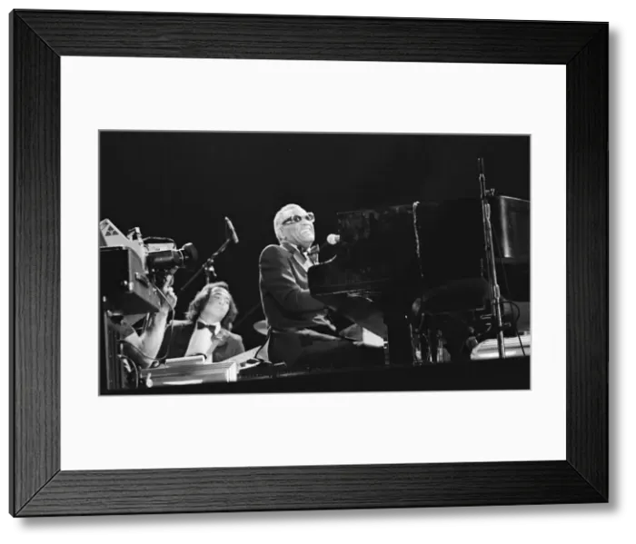 Framed Print : Ray Charles, Capital Jazz Festival, Knebworth, 1982. Artist: Brian O Connor Framed Print : Ray Charles, Capital Jazz Festival, Knebworth, 1982. Artist: Brian O Connor