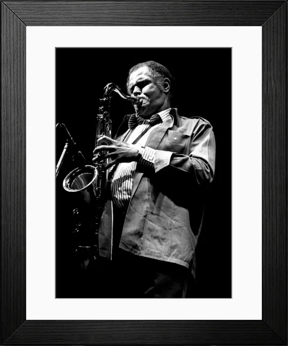 Framed Print : Dexter Gordon, Capital Jazz, Knebworth, 1981. Artist: Brian O Connor Framed Print : Dexter Gordon, Capital Jazz, Knebworth, 1981. Artist: Brian O Connor
