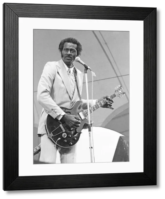 Framed Print : Chuck Berry, Capital Jazz, Alexandra Palace, London, 1979. Artist: Brian O Connor Framed Print : Chuck Berry, Capital Jazz, Alexandra Palace, London, 1979. Artist: Brian O Connor