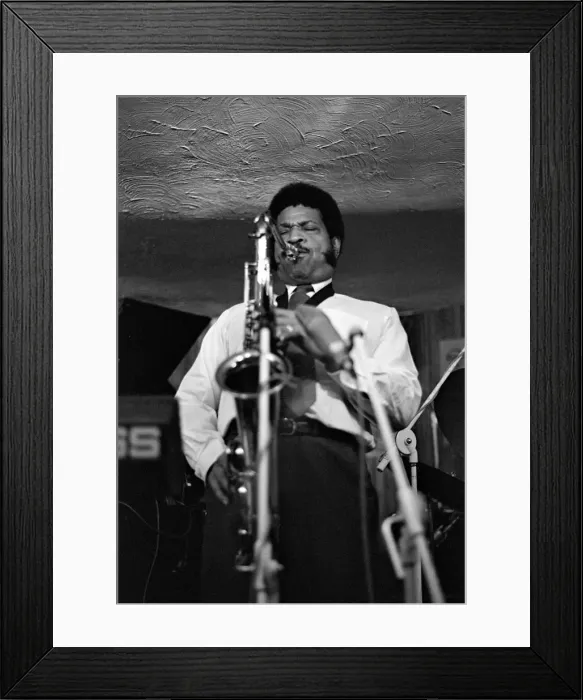 Framed Print : George Coleman, Bass Clef, Hoxton Square, London, 1986. Artist: Brian O Connor Framed Print : George Coleman, Bass Clef, Hoxton Square, London, 1986. Artist: Brian O Connor