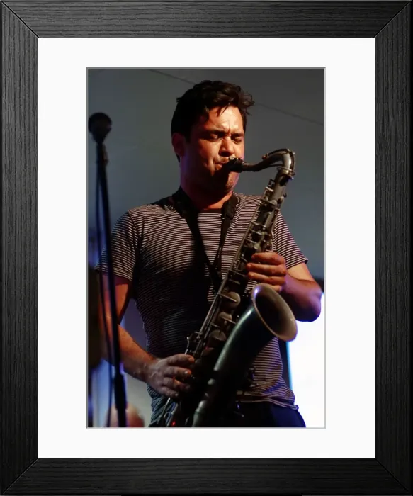 Framed Print : Brandon Allen, Jazz Hastings, East Sussex, 2011. Artist: Brian O Connor