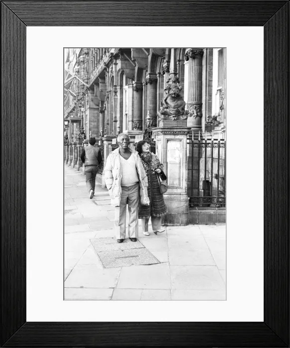 Framed Print : Art Blakey with Mrs Blakey, London, 1983. Artist: Brian O Connor Framed Print : Art Blakey with Mrs Blakey, London, 1983. Artist: Brian O Connor