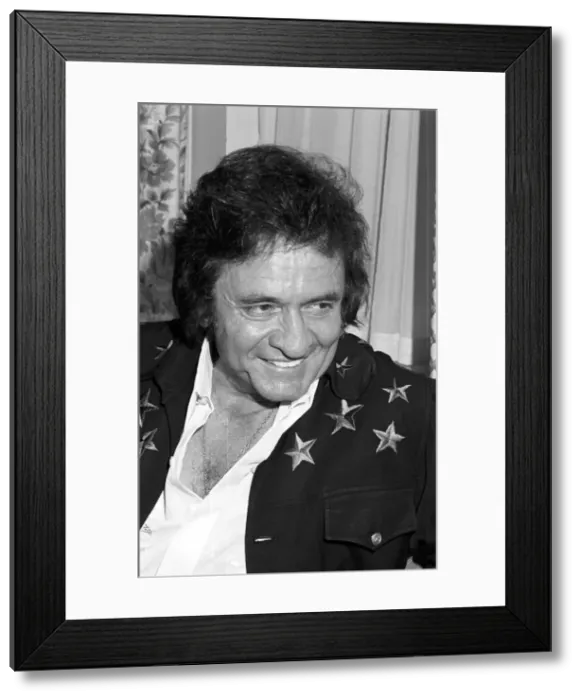 Framed Print : Johnny Cash, Grosvenor Park Hotel, London, 1979. Artist: Brian O Connor Framed Print : Johnny Cash, Grosvenor Park Hotel, London, 1979. Artist: Brian O Connor