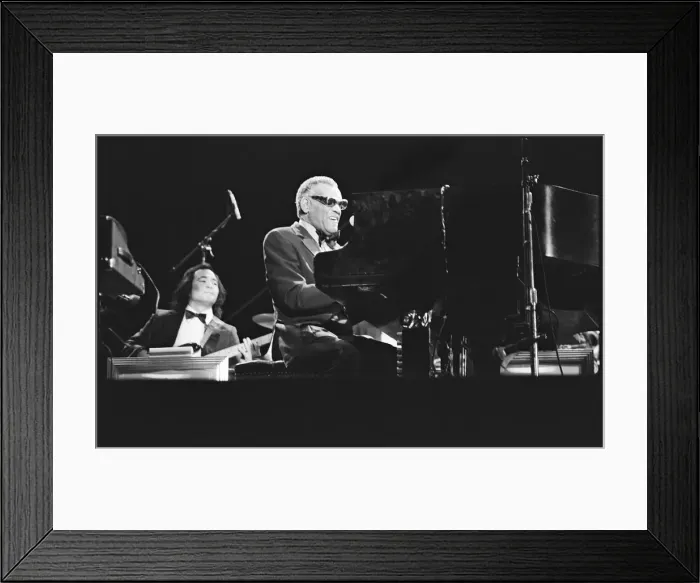 Framed Print : Ray Charles, Capital Jazz Festival, Knebworth, 1982. Artist: Brian O Connor Framed Print : Ray Charles, Capital Jazz Festival, Knebworth, 1982. Artist: Brian O Connor