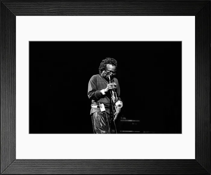 Framed Print : Miles Davis, RFH, London, 1989. Artist: Brian O Connor Framed Print : Miles Davis, RFH, London, 1989. Artist: Brian O Connor