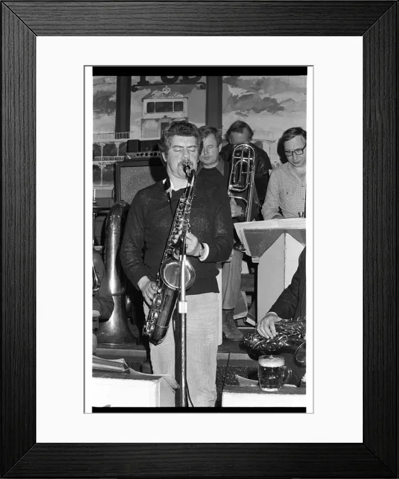 Framed Print : Dave Gelly, Lord Napier Thornton Heath, 1980. Artist: Brian O Connor Framed Print : Dave Gelly, Lord Napier Thornton Heath, 1980. Artist: Brian O Connor