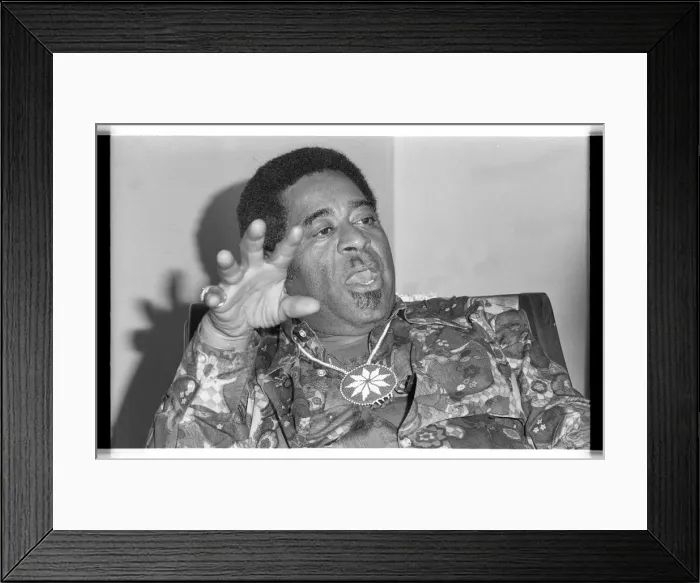 Framed Print : Dizzy Gillespie, London, 1973. Artist: Brian O Connor Framed Print : Dizzy Gillespie, London, 1973. Artist: Brian O Connor