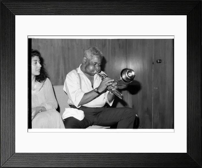Framed Print : Dizzy Gillespie, Capital Jazz, Royal Festival Hall, London, 1985. Artist: Brian O Connor Framed Print : Dizzy Gillespie, Capital Jazz, Royal Festival Hall, London, 1985. Artist: Brian O Connor