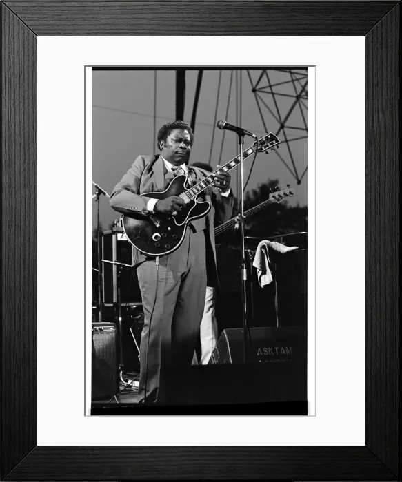 Framed Print : B. B. King, Capital Jazz, Knebworth, 1982. Artist: Brian O Connor Framed Print : B. B. King, Capital Jazz, Knebworth, 1982. Artist: Brian O Connor
