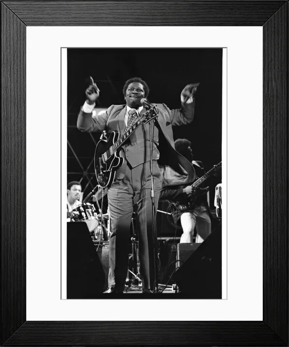 Framed Print : B. B. King, Capital Jazz, Knebworth, 1982. Artist: Brian O Connor Framed Print : B. B. King, Capital Jazz, Knebworth, 1982. Artist: Brian O Connor