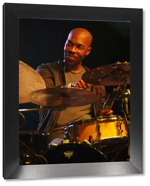 Eric Harland, Love Supreme Jazz Festival, Glynde Place, East Sussex, 2014. Artist: Brian O Connor