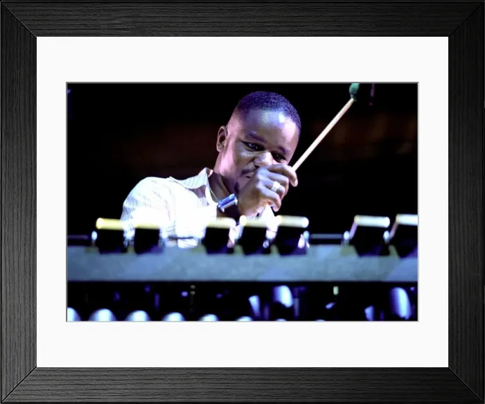 Framed Print : Stefon Harris, Brecon, 2004. Artist: Brian O Connor Framed Print : Stefon Harris, Brecon, 2004. Artist: Brian O Connor