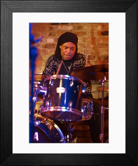 Framed Print : Ernesto Simpson, Spice of Life, London, 2014. Artist: Brian O Connor Framed Print : Ernesto Simpson, Spice of Life, London, 2014. Artist: Brian O Connor