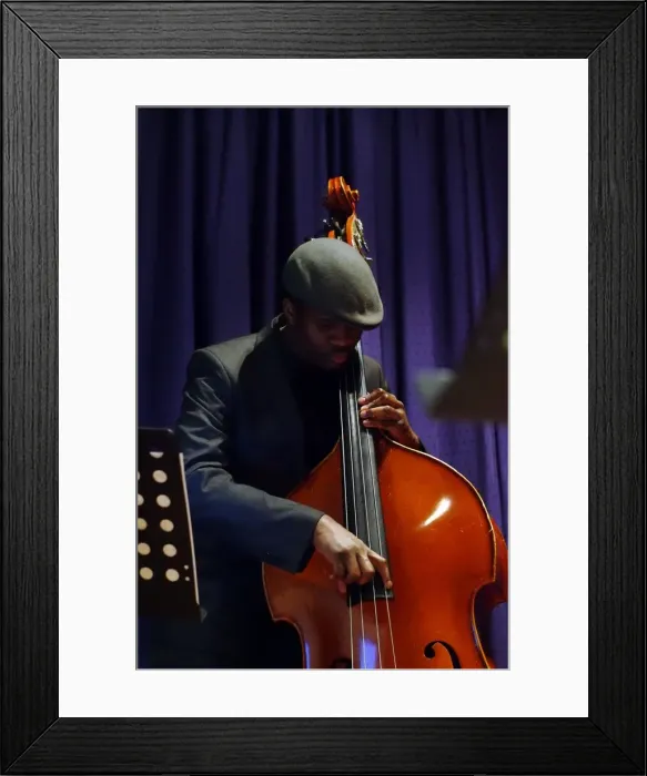 Framed Print : Daniel Casimir, bassist, Watermill Jazz Club, Dorking, Surrey, 2013. Artist: Brian O Connor Framed Print : Daniel Casimir, bassist, Watermill Jazz Club, Dorking, Surrey, 2013. Artist: Brian O Connor