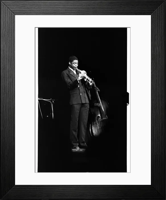 Framed Print : Courtney Pine, Fairfield Halls, Croydon, 1987. Artist: Brian O Connor Framed Print : Courtney Pine, Fairfield Halls, Croydon, 1987. Artist: Brian O Connor