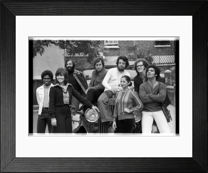 Framed Print : Sergio Mendes (and group), London, 1973. Artist: Brian O Connor Framed Print : Sergio Mendes (and group), London, 1973. Artist: Brian O Connor