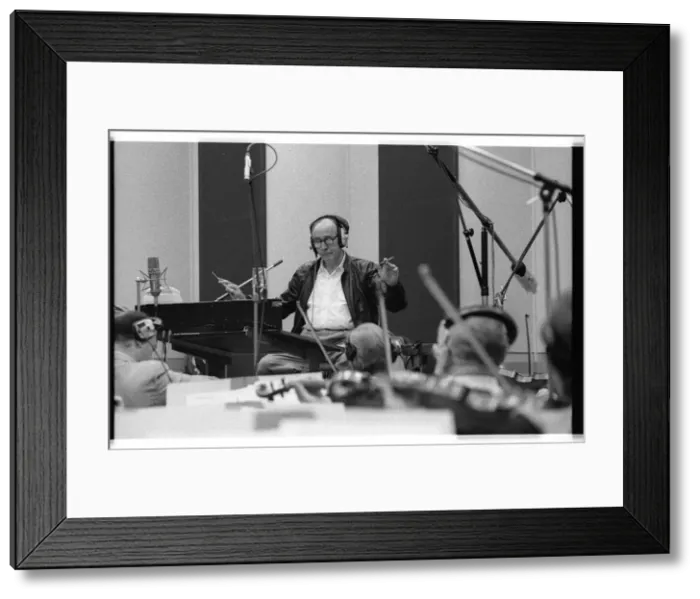 Framed Print : Henry Mancini, CTS Studios, Wembley, London, 1990. Artist: Brian O Connor Framed Print : Henry Mancini, CTS Studios, Wembley, London, 1990. Artist: Brian O Connor