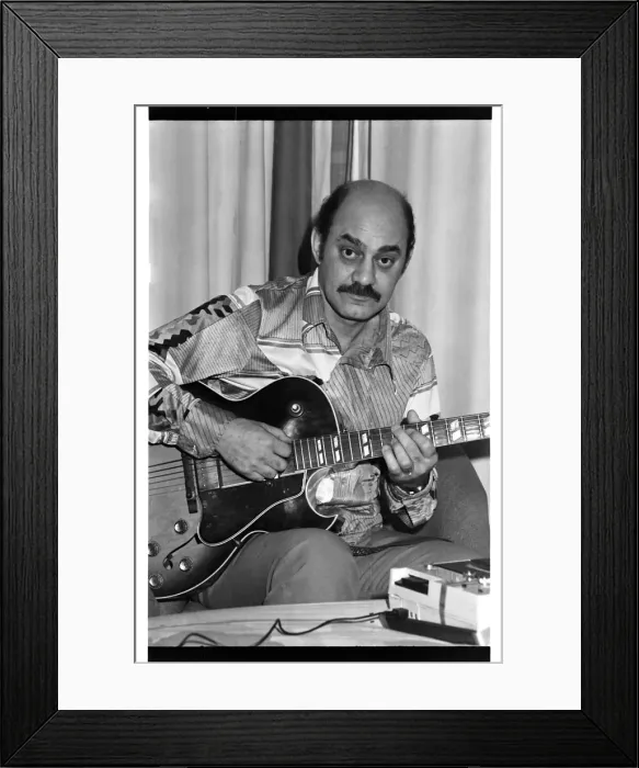 Framed Print : Joe Pass, London, 1976. Artist: Brian O Connor Framed Print : Joe Pass, London, 1976. Artist: Brian O Connor