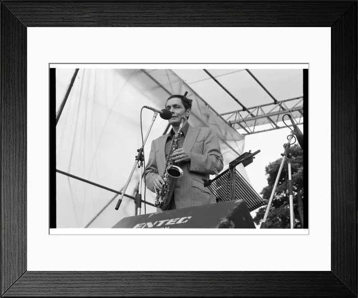 Framed Print : Art Pepper, Capital Jazz, Knebworth, 1981. Artist: Brian O Connor Framed Print : Art Pepper, Capital Jazz, Knebworth, 1981. Artist: Brian O Connor