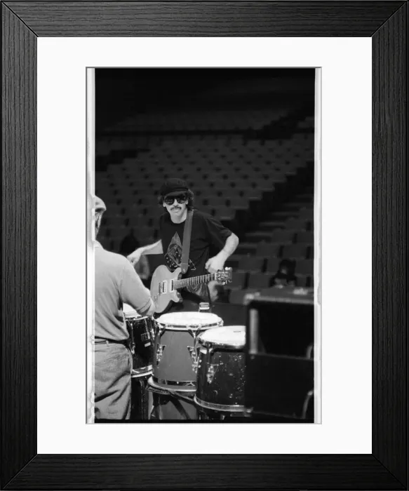 Framed Print : Carlos Santana, RFH London, 1988. Artist: Brian O Connor Framed Print : Carlos Santana, RFH London, 1988. Artist: Brian O Connor