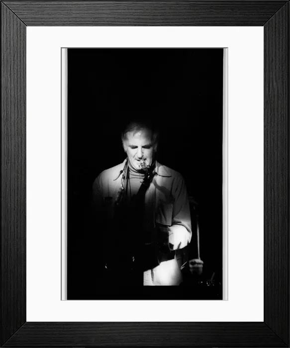 Framed Print : Ronnie Scott, Ronnie Scotts, 1978. Artist: Brian O Connor Framed Print : Ronnie Scott, Ronnie Scotts, 1978. Artist: Brian O Connor