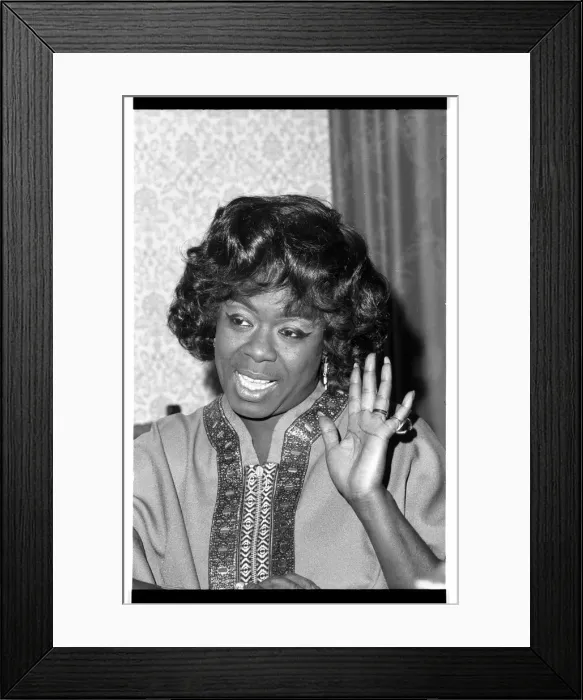 Framed Print : Sarah Vaughan, London, 1973. Artist: Brian O Connor Framed Print : Sarah Vaughan, London, 1973. Artist: Brian O Connor