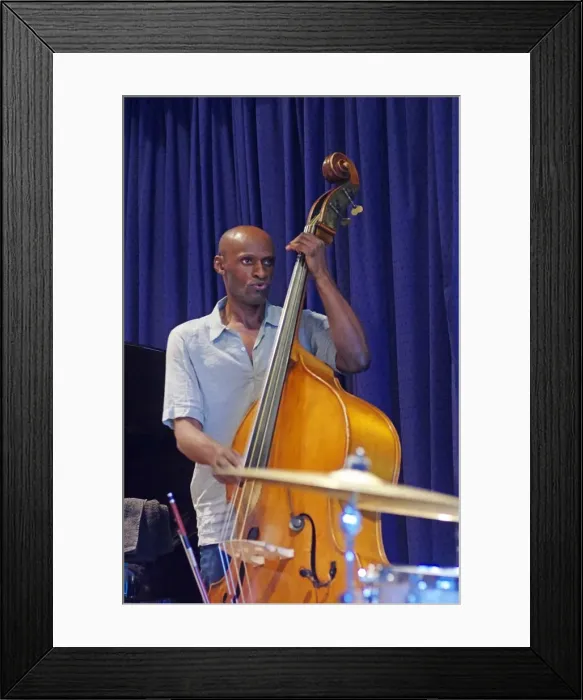 Framed Print : Larry Bartley, Watermill Jazz Club, Dorking, Surrey, 2015. Artist: Brian O Connor Framed Print : Larry Bartley, Watermill Jazz Club, Dorking, Surrey, 2015. Artist: Brian O Connor