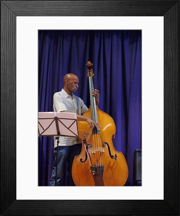 Framed Print : Larry Bartley, Watermill Jazz Club, Dorking, Surrey, 2015. Artist: Brian O Connor Framed Print : Larry Bartley, Watermill Jazz Club, Dorking, Surrey, 2015. Artist: Brian O Connor