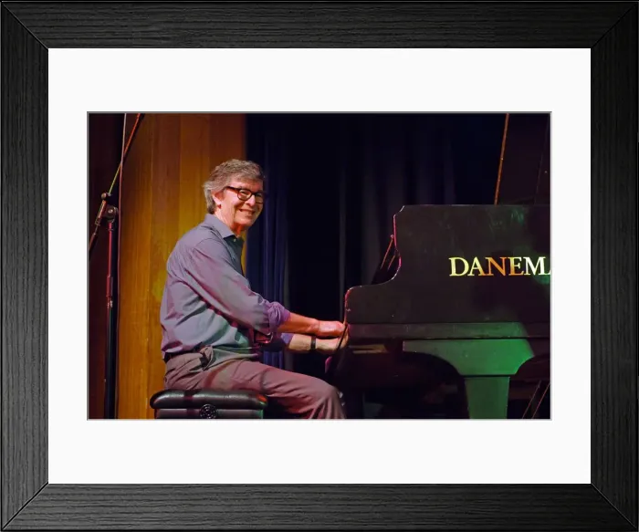 Framed Print : Darius Brubeck, Under Ground Theatre, Eastbourne, East Sussex, 2015. Artist: Brian O Connor