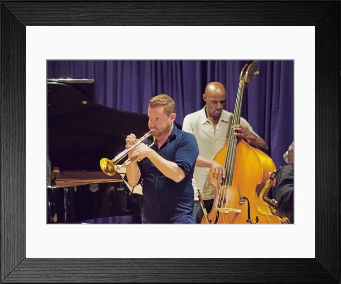 Framed Print : Quentin Collins and Larry Bartley, Watermill Jazz Club, Dorking, Surrey, 2015. Artist Framed Print : Quentin Collins and Larry Bartley, Watermill Jazz Club, Dorking, Surrey, 2015. Artist
