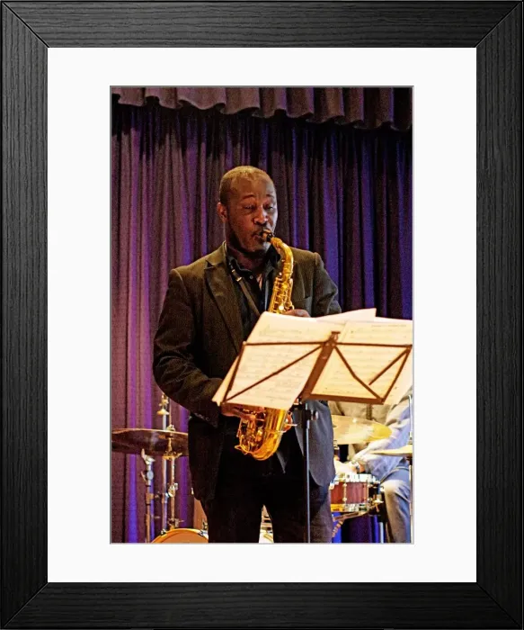 Framed Print : Tony Kofi, Watermill Jazz Club, Dorking, Surrey, 2015. Artist: Brian O Connor Framed Print : Tony Kofi, Watermill Jazz Club, Dorking, Surrey, 2015. Artist: Brian O Connor