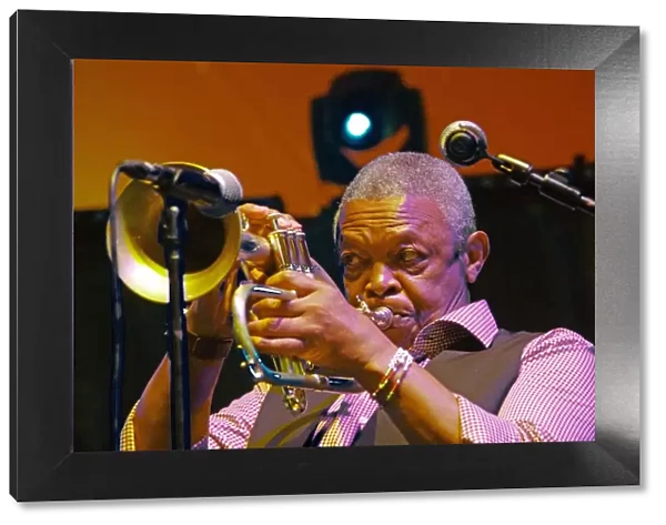 Hugh Masekela, Love Supreme Jazz Festival, Glynde Place, East Sussex, 2015. Artist: Brian O Connor