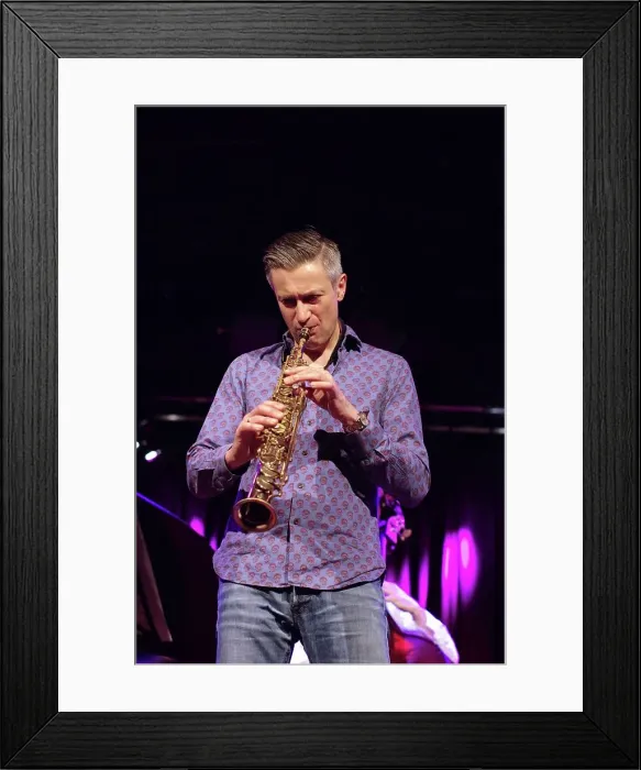 Framed Print : Dave O Higgins, Under Ground Theatre, Eastbourne, East Sussex, 2015. Artist: Brian O Connor Framed Print : Dave O Higgins, Under Ground Theatre, Eastbourne, East Sussex, 2015. Artist: Brian O Connor