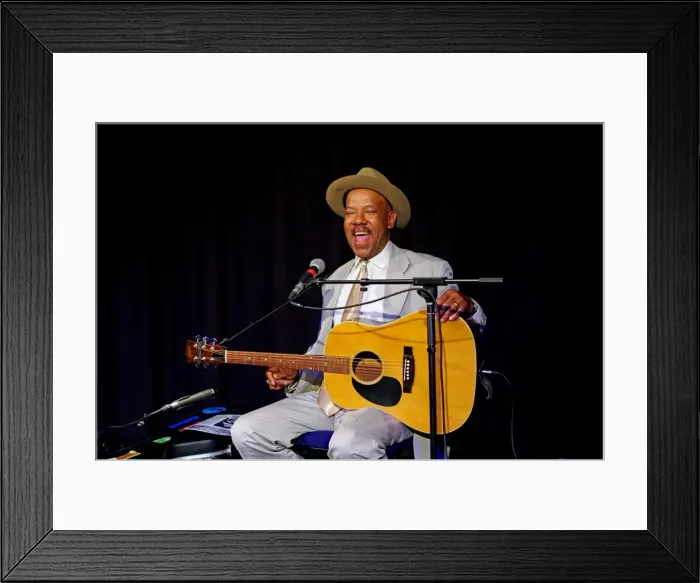 Framed Print : Michael Roach, Crawley Blues Club, Hawth, Crawley, West Sussex, 2015. Artist: Brian O Connor Framed Print : Michael Roach, Crawley Blues Club, Hawth, Crawley, West Sussex, 2015. Artist: Brian O Connor